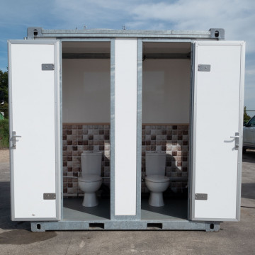 Duo mobiele toiletcontainer